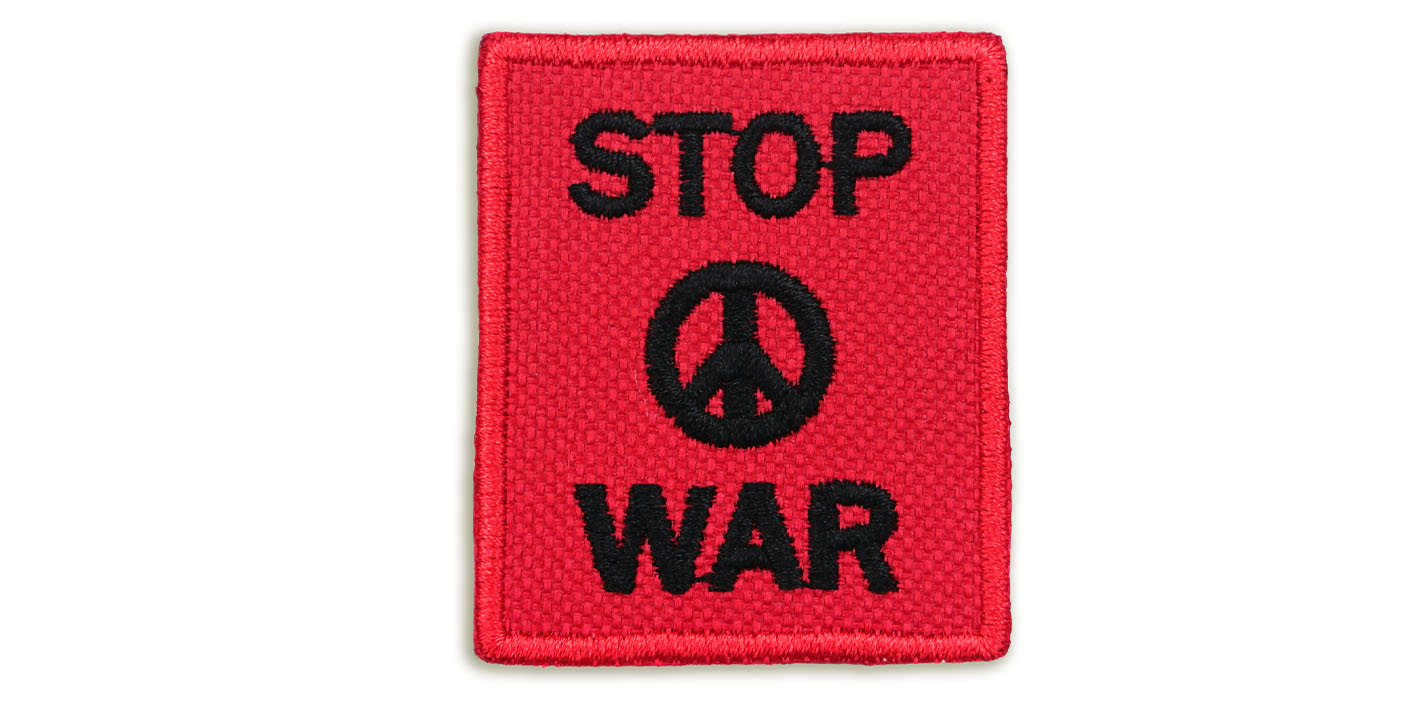 Naszywka naprasowanka pacyfka no war wolna ukraina